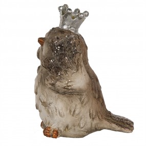 26PR3993 Figurine décorative Oiseau 8 cm Beige Polyrésine