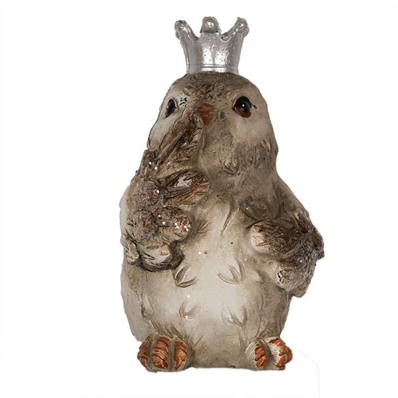 6PR3994 Decorative Figurine Bird 9 cm Beige Polyresin