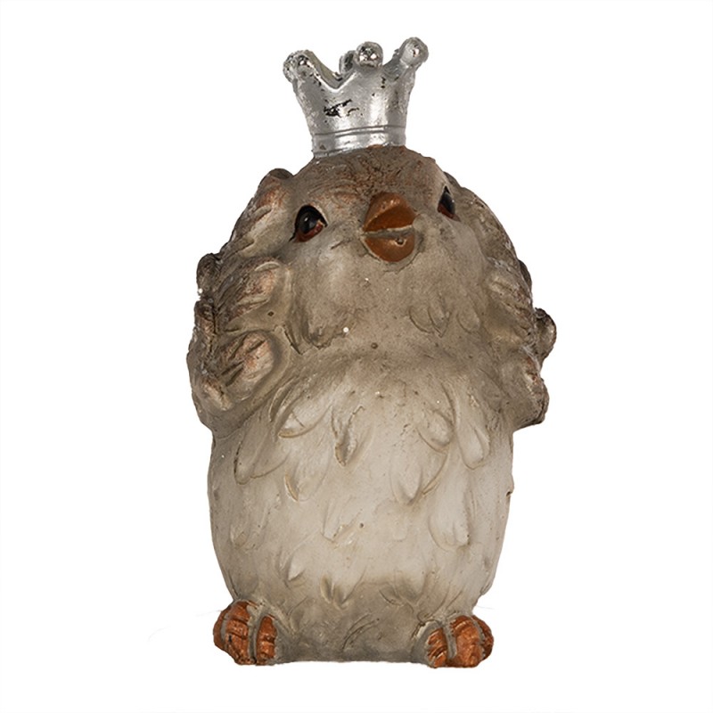 6PR3995 Figurine décorative Oiseau 8 cm Beige Polyrésine