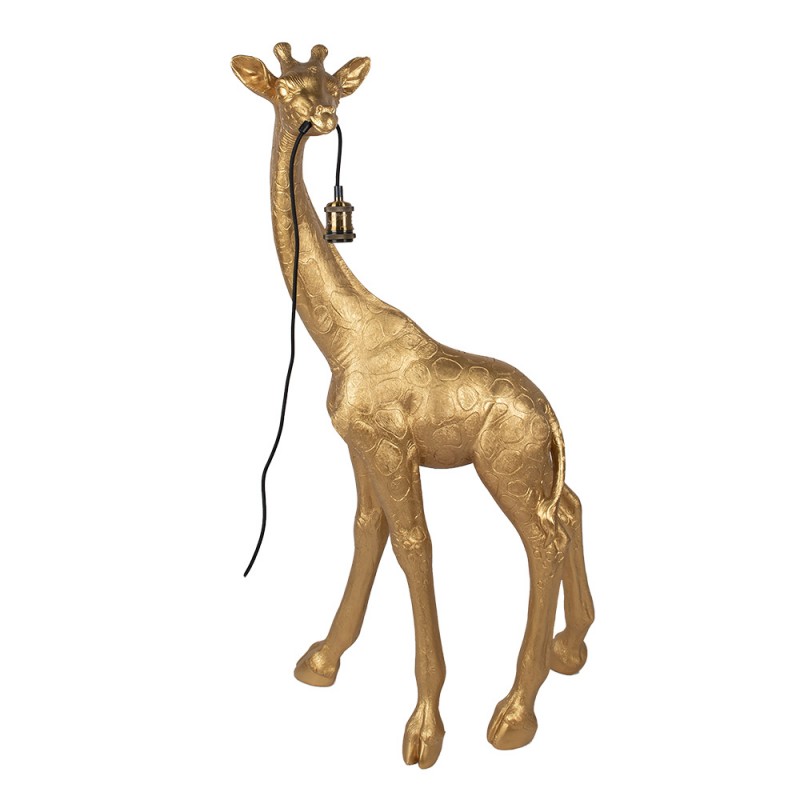 5LMP666 Stehlampe Giraffe 61x34x119 cm  Goldfarbig Polyresin Stehleuchte