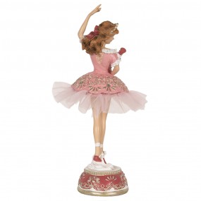 26PR4906 Figurine décorative Ballerine 29 cm Rose Polyrésine