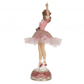 26PR4906 Statuetta decorativa Ballerina  29 cm Rosa Poliresina