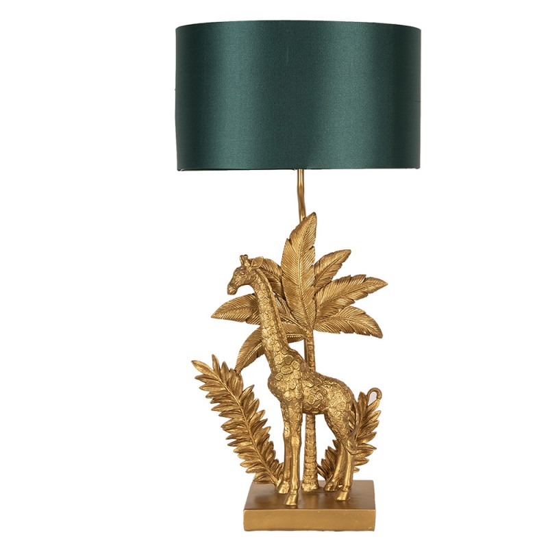 5LMC0023 Lampada da tavolo Giraffa 33x20x67 cm  Color oro Verde Plastica Lampada da scrivania