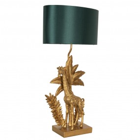 25LMC0023 Tischlampe Giraffe 33x20x67 cm  Goldfarbig Grün Kunststoff Schreibtischlampe