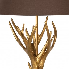 25LMC0024 Table Lamp Ø 35x59 cm  Gold colored Brown Polyresin Desk Lamp