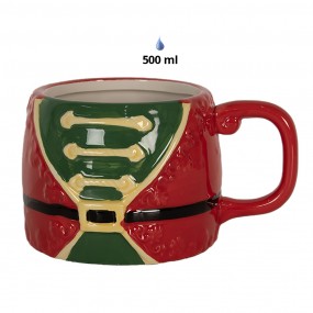 26CEMU0132 Mug Casse-noisette 450 ml/ 2x500 ml Rouge Céramique Tasse à thé