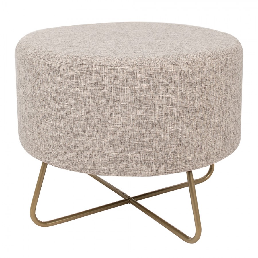 Maisy round geometric pouf outlet ottoman