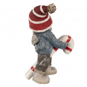 26PR3987 Statuetta decorativa Bambino 18 cm Blu Poliresina Statuetta de Natale