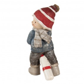 26PR3987 Statuetta decorativa Bambino 18 cm Blu Poliresina Statuetta de Natale