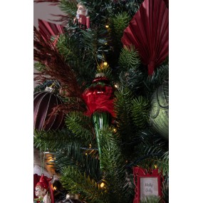26GL4334 Palla di natale 18 cm Rosso Verde  Vetro Decorazioni Albero Natale