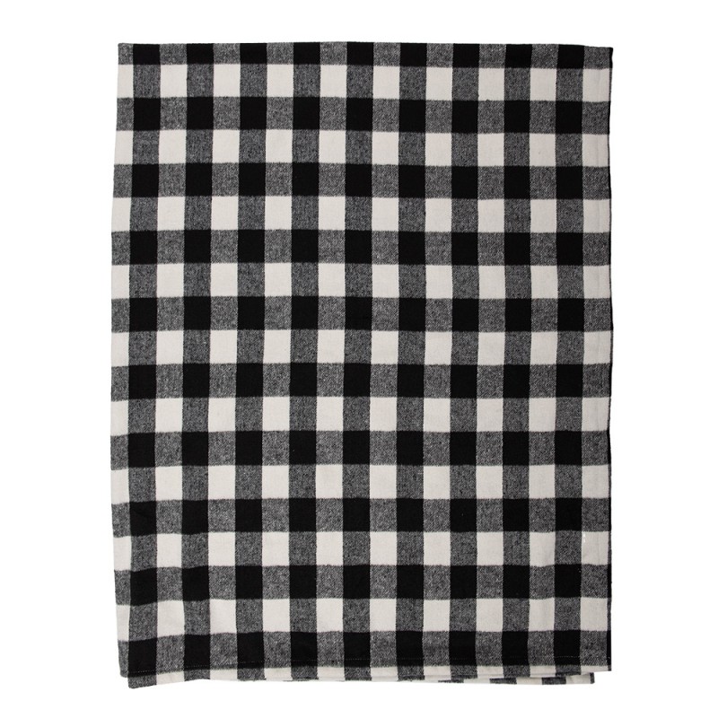 KT060.146 Throw Blanket 130x170 cm Black White Polyester Blanket