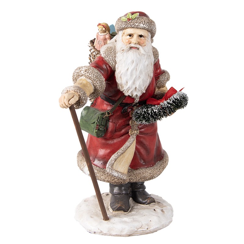 6PR3967 Christmas Decoration Figurine Santa Claus 20 cm Red Polyresin Christmas Figurines