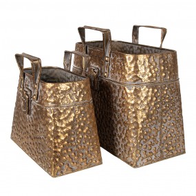 26Y5462 Plant Holder 27x13x24 cm Gold colored Metal Planter