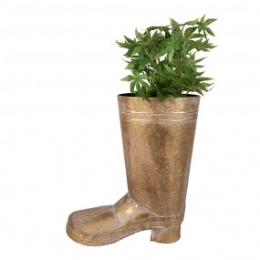 26Y5464 Plant Holder Boots 37 cm Gold colored Metal Flower Pot