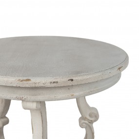 25H0675 Side Table Ø 66x64 cm Grey Wood Round Plant Table