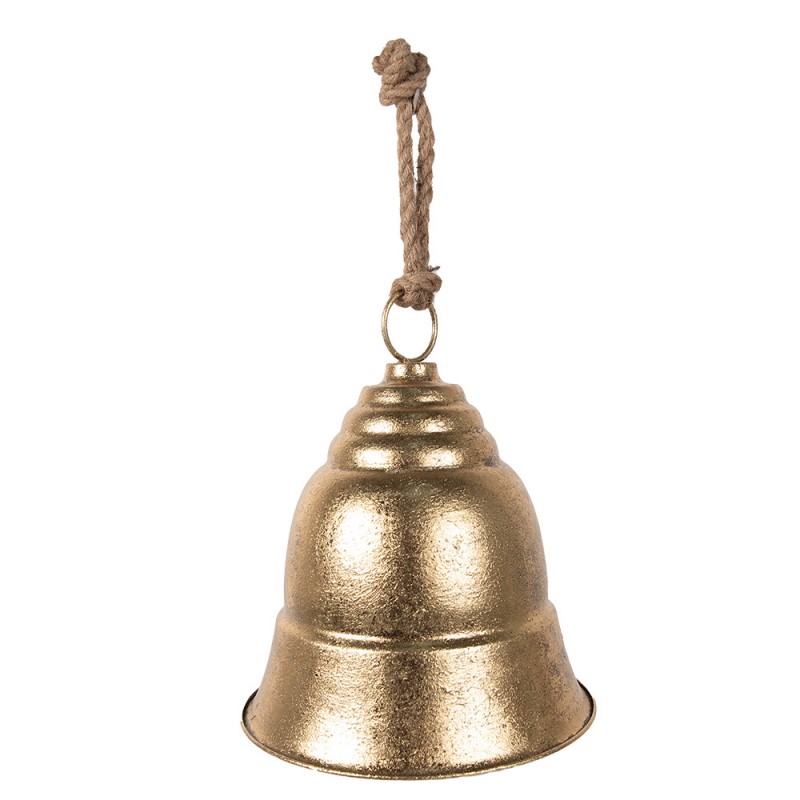 6Y5466 Vintage Doorbell Ø 30x35 cm Gold colored Iron Garden Bell