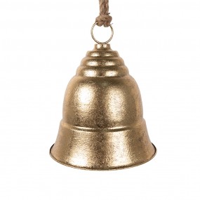 26Y5466 Vintage Doorbell Ø 30x35 cm Gold colored Iron Garden Bell