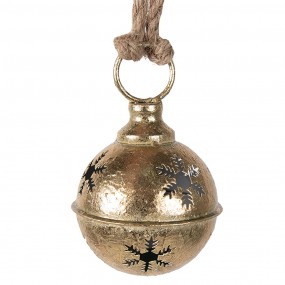 26Y5468 Christmas Bauble Bell Ø 8x12 cm Gold colored Iron Christmas Tree Decorations