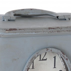 26KL0397 Table Clock 20x13x30 cm Grey Iron Cabinet Oval Indoor Table Clock