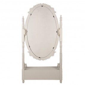 252S295 Standing Mirror 85x30x180 cm Grey Wood product Oval