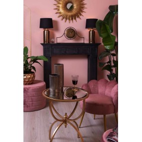 25H0474Z Fireplace Surround 125x27x108 cm Black Wood Rectangle Mantelpiece