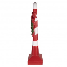 25PR0127 Weihnachtsdekorationsfigur Zuckerstange 100 cm Rot Weiß Polyresin Weihnachtsfiguren