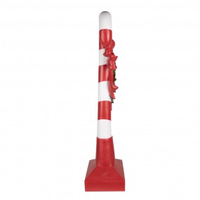 25PR0127 Kerstdecoratie Beeld Zuurstok 100 cm Rood Wit Polyresin Kerstfiguren