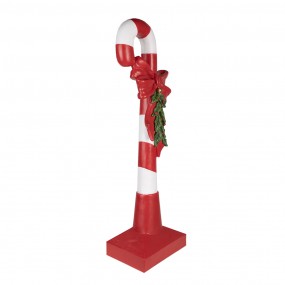 25PR0127 Christmas Decoration Figurine Candy Cane 100 cm Red White Polyresin Christmas Figurines