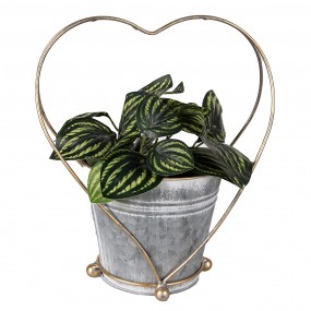 26Y5469 Plant Holder 29 cm Grey Gold colored Iron Planter