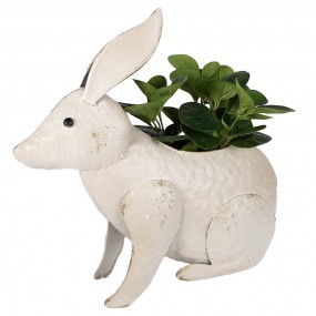 26Y5471 Plant Holder Rabbit 40 cm Beige Iron Planter