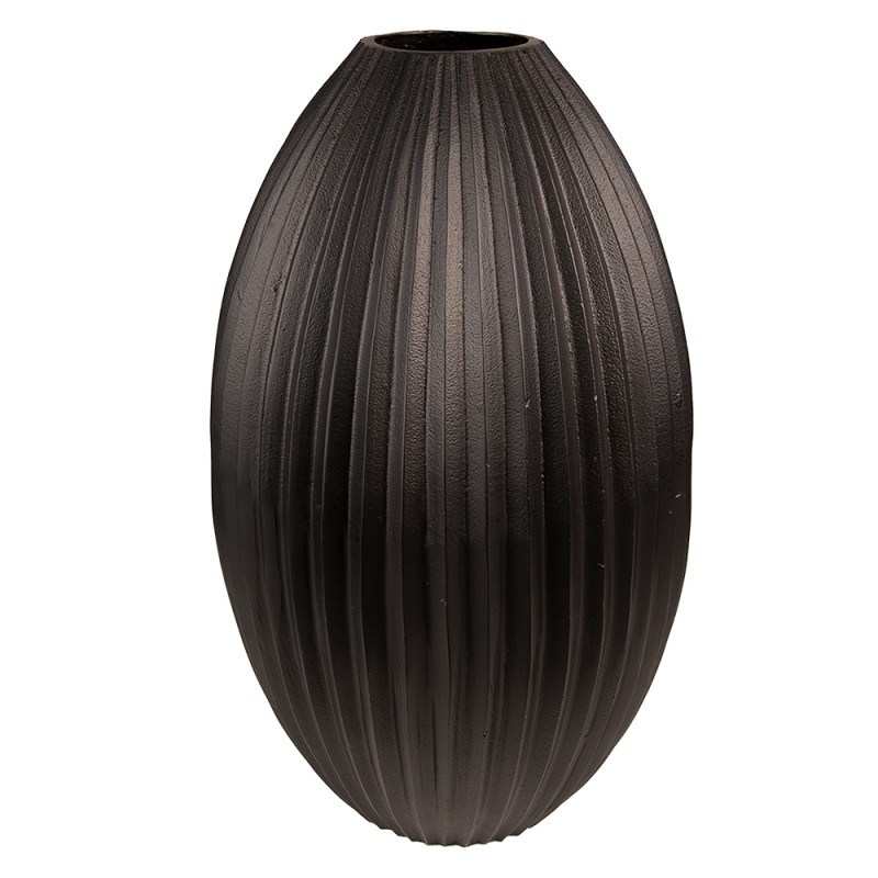 65090 Vase 39 cm Black Aluminium Metal Vase