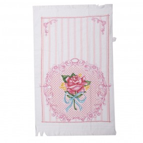 2CT026 Guest Towel 40x66 cm Pink Blue Cotton Rose Rectangle Toilet Towel