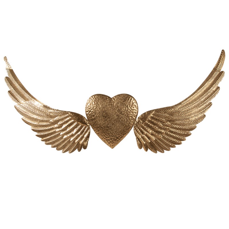 5Y1175 Wall Decoration Wings 120x1x55 cm Gold colored Iron Wall Decor