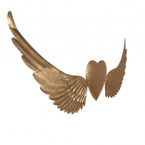 25Y1175 Wall Decoration Wings 120x1x55 cm Gold colored Iron Wall Decor