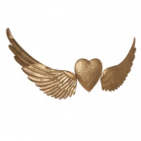 25Y1175 Wall Decoration Wings 120x1x55 cm Gold colored Iron Wall Decor