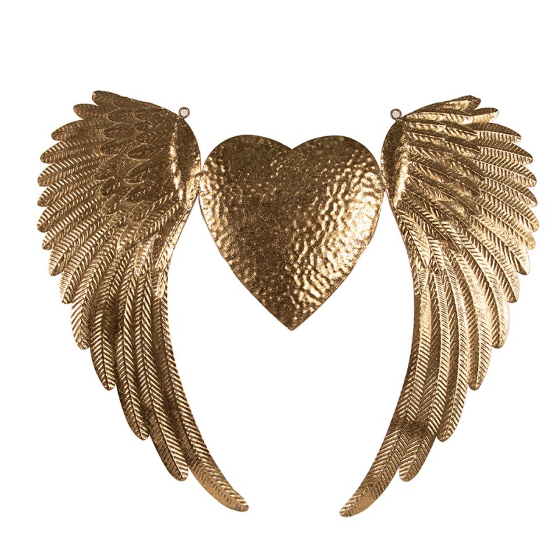 5Y1176 Wall Decoration Wings 74x1x63 cm Gold colored Iron Wall Decor