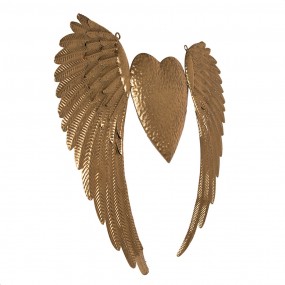 25Y1176 Wall Decoration Wings 74x1x63 cm Gold colored Iron Wall Decor