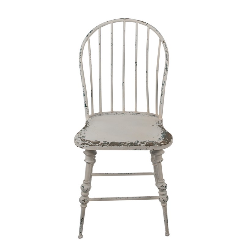 5Y1085 Chaise de salle à manger 45x47x99 cm Blanc Métal Chaise