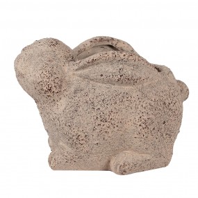 26CE1622 Bloempot Konijn 17x12x12 cm Beige Keramiek Bloempot Binnen