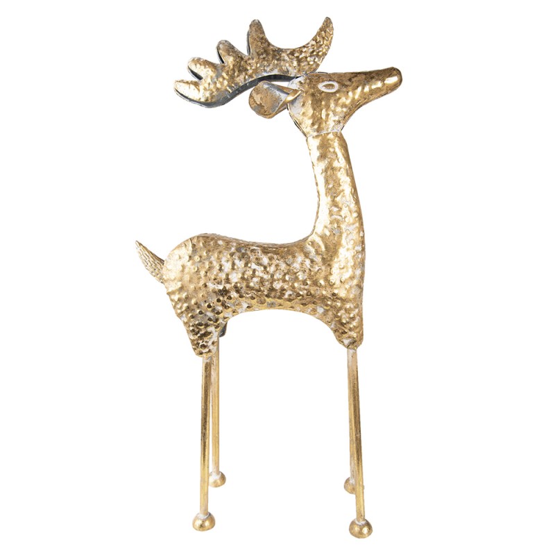 5Y1088 Figurine Deer 73 cm Gold colored Metal Christmas Decoration