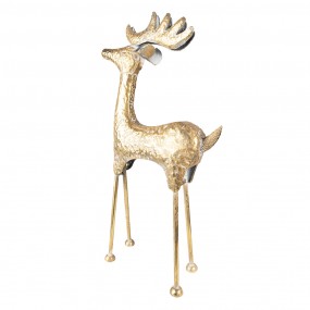 25Y1088 Figurine Deer 73 cm Gold colored Metal Christmas Decoration