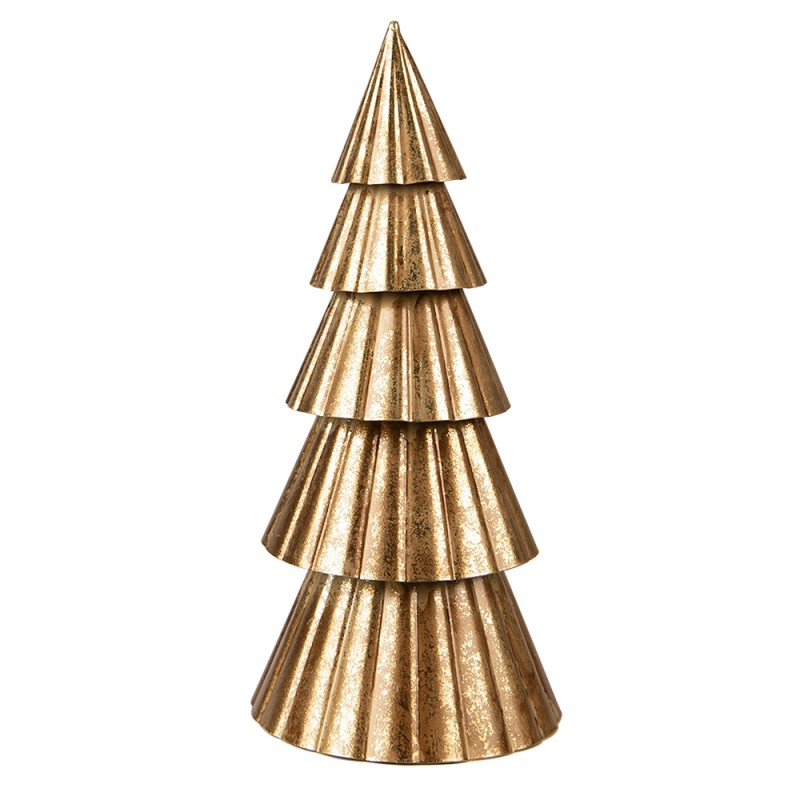 6Y5372 Decorazione di Natalizie Albero di Natale 30 cm Color oro Ferro