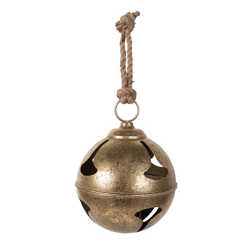 6Y5467 Vintage Doorbell Ø 24x33 cm Gold colored Iron Garden Bell