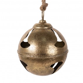 26Y5467 Vintage Doorbell Ø 24x33 cm Gold colored Iron Garden Bell