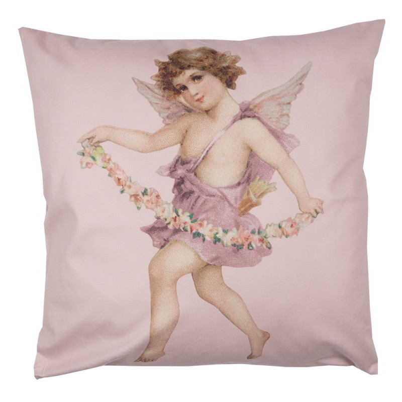 SWC21 Cushion Cover 45x45 cm Pink Polyester Angel Pillow Cover