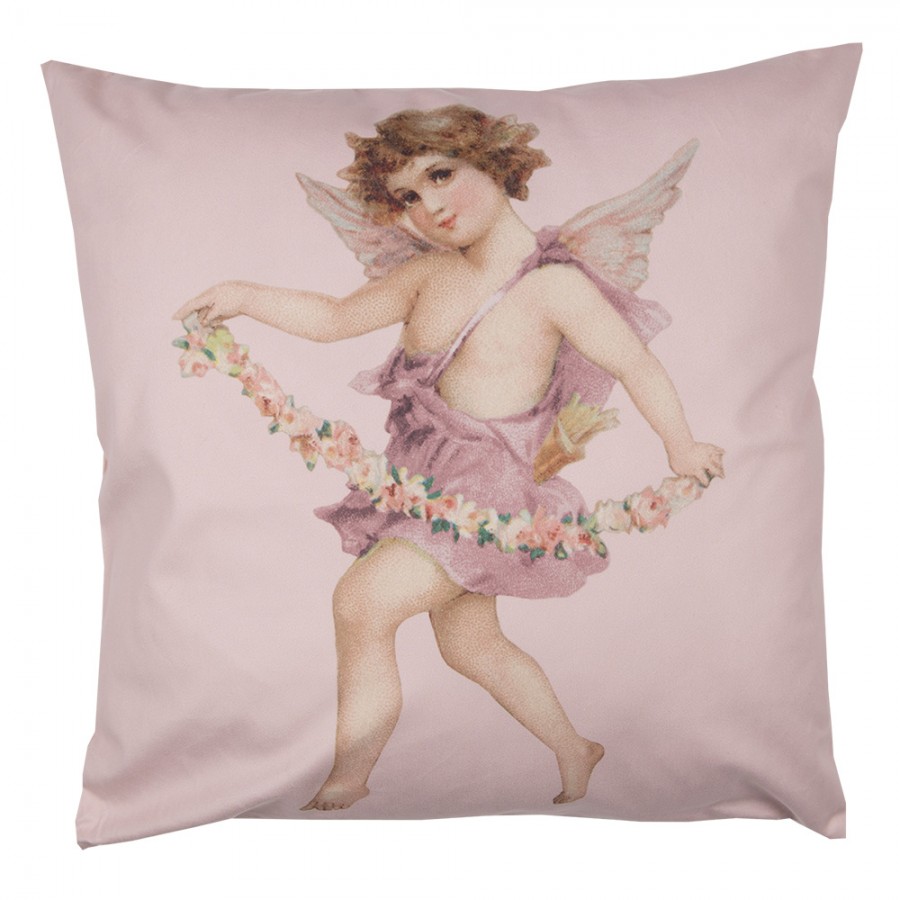 SWC21 Federa per cuscino 45x45 cm Rosa Poliestere Angelo Copricuscino  decorativo