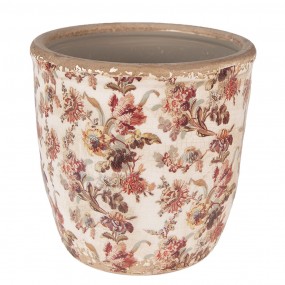 26CE1649L Pot de fleurs Ø 16x16 cm Beige Rose Céramique Fleurs Pot de fleurs d'intérieur