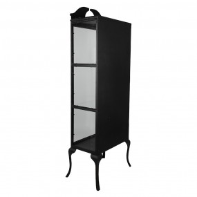 250697 Display Cabinet 68x43x181 cm Black Iron Glass Bookcase