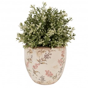 26CE1615M Fioriera Ø 14x14 cm Beige Rosa  Ceramica Fiori  Fioriera per interni