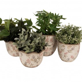 26CE1617M Planter Ø 17x11 cm Beige Pink Ceramic Indoor Planter